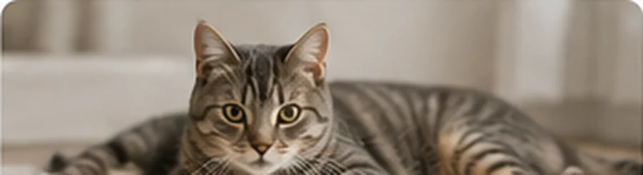 Cat resting indoors
